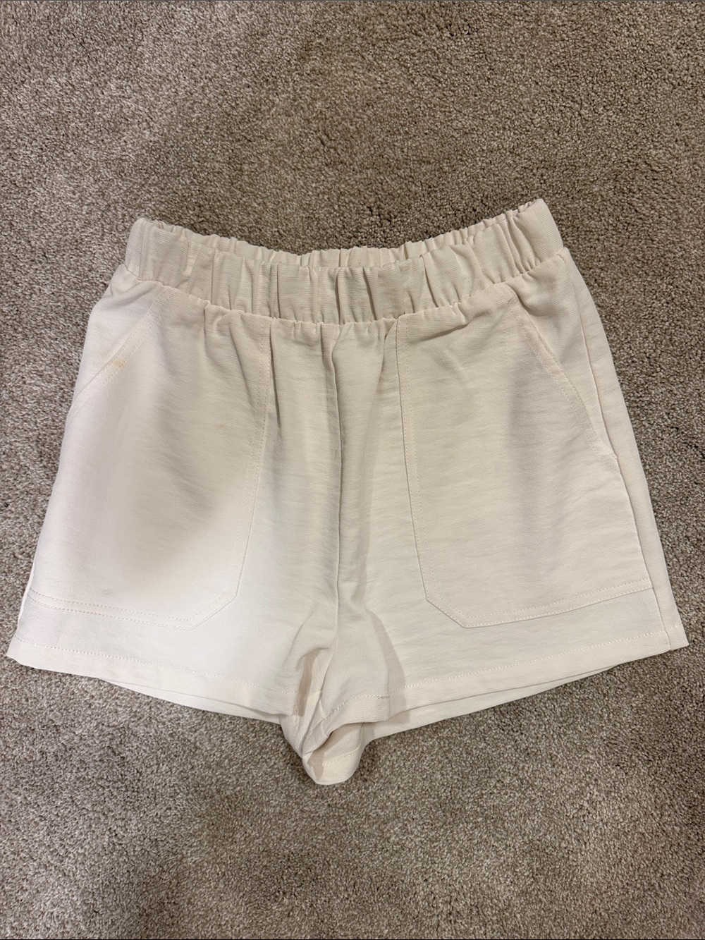 BB Dakota by Steve Madden Cream Elastic Waist Lounge Shorts